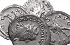 ROMAN. Imperial. Lot of Four (4) AR Denarii and Antoniniani from Vespasian to Volusian. Includes: various types. Vespasian. AR Denarius // Julia Domna. AR Denarius // Severus Alexander. AR Denarius //