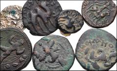 MIXED. Oriental Greek, Central Asian, Islamic, and Indian. Lot of One-hundred-four (104) mixed AR and Æ . Includes: various types, denominations, and rulers. Many Parthian, Indo-Parthian, Indo-Scythia