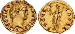 Roman Imperial Otho. AD 69. AV Aureus (20mm, 7.16 g, 6h). Rome mint. Struck 15 January-8 March. IMP OTHO CΛESΛR AVG TR P, bare head right / SECVR I TAS P R, Securitas, draped, standing left, holding w