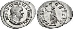 Roman Imperial Balbinus. AD 238. AR Denarius (22mm, 3.00 g, 7h). Rome mint. 1st emission, 22 April-29 July. IMP C D CAEL BALBINVS AVG, laureate, draped, and cuirassed bust right / P M TR P COS II P P,