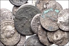ROMAN. Imperial. Lot of Forty (40) AR and BI from Vespasian to Probus. All coins: Denarii unless otherwise noted. Includes: Vespasian (3) // Trajan // Hadrian // Antoninus Pius (3) // Septimius Severu