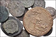 ROMAN. Provincial-Imperial. Lot of Twelve (12) AR and Æ from Augustus to Gratian. Includes: ROMAN PROVINCIAL: Augustus. Uncertain mint (probably Macedonian) // ROMAN IMPERIAL: Trajan. Æ Sestertius // 