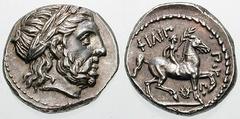 MACEDON, Kings of. Philip II Estimate $500 MACEDON, Kings of. Philip II. 359-336 BC. AR Tetradrachm (14.43 gm). Amphipolis mint. Struck circa 323-315 BC. Laureate head of Zeus right / FILIP-POU, youth