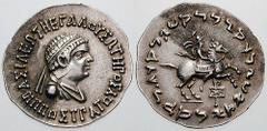 BAKTRIA, Indo-Greek Kings. Hippostratos Estimate $500 BAKTRIA, Indo-Greek Kings. Hippostratos. Circa 65-55 BC. AR Tetradrachm (13.88 gm). BASILEWS HEGALOU SWTHROS / IPPOSTRATOU, diademed and draped bu