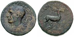 SYRIA, Coele-Syria. Damascus. Philip I Estimate $300 SYRIA, Coele-Syria. Damascus. Philip I. 244-249 AD. Æ 28mm (15.17 gm). [IMP C IVL PHI]LIPPVS PIO FEL AVG, laureate and cuirassed bust left / [CO]L 