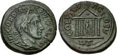 Roman Provincial THRACE, Deultum. Gordian III. AD 238-244. Æ Tetrassarion (23mm, 7.81 g, 7h). Struck circa AD 241-2. Laureate, draped, and cuirassed bust right, seen from behind / Uncertain statue wit