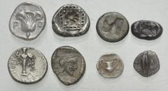 Large Lots GREEK. Asia Minor. Lot of seven (7) silver fractions. Includes: Mysia, Pergamon. AR Hemidrachm // AR Diobol // Lesbos, Methymna. AR Obol // Unattributed Koinon mint. AR Sixth Stater // King