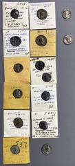 Large Lots ROMAN. Republican-Imperial. Lot of fifteen (15) silver issues. Includes: Republican. AR Denarius (7) // Imperial: AR Denarius (5) // AR Antoninianus (3). Fine - VF, many toned, one Republic