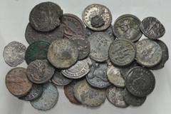 Large Lots ROMAN. Imperial. Lot of thirty-one (31) mostly billon and bronze issues. Includes: Antoninianus (17) // Æ Follis (6) // later Æ (6) // AR Siliqua // lot includes one (1) bronze Provincial i
