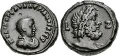 The Beniak Collection of Alexandrian Coinage EGYPT, Alexandria. Saloninus. As Caesar, AD 258-260. Potin Tetradrachm (22mm, 12.84 g, 12h). Dated RY 7 of Valerian I & Gallienus (AD 259/60). Bareheaded, 