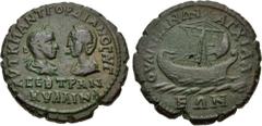 Roman Provincial THRACE, Anchialus. Gordian III, with Tranquillina. AD 238-244. Æ Pentassarion (27mm, 13.34 g, 1h). Struck AD 241-244. Laureate, draped, and cuirassed bust of Gordian right vis-à-vis d