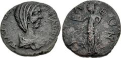 Roman Provincial ARCADIA, Phialia. Plautilla. Augusta, AD 202-205. Æ Assarion (21mm, 4.84 g, 1h). Draped bust right / Demeter standing facing, head left, holding poppy in her extended right hand. BCD 