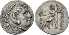Greek LYCIA, Phaselis. Circa 218/7-186/5 BC. AR Tetradrachm (29mm, 16.77 g, 12h). In the name and types of Alexander III of Macedon. Dated CY 13 (209/8 BC). Head of Herakles right, wearing lion skin /