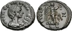 The Beniak Collection of Alexandrian Coinage EGYPT, Alexandria. Severina. Augusta, AD 270-275. Potin Tetradrachm (21.5mm, 8.68 g, 11h). Dated RY 7 of Aurelian (AD 275). Draped bust right, wearing step