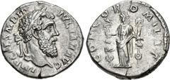 Roman Imperial Didius Julianus. AD 193. AR Denarius (17mm, 3.07 g, 12h). Rome mint. Laureate head right / Concordia standing left, holding aquila and signum. RIC IV 1; RSC 2. Toned, slightly re-engrav