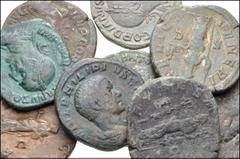 ROMAN. Imperial. Lot of Sixteen (16) Æ Sestertii from Diva Faustina Senior to Trebonianus Gallus. Includes: Diva Faustina Senior // Marcus Aurelius // Commodus // Julia Mamaea (2) // Severus Alexander