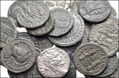 ROMAN. Imperial. Lot of Twenty-seven (27) AR and Æ from Septimius Severus to Theodosius I. Includes: Septimius Severus. AR Denarius // Caracalla. AR Denarius // Plautilla. Æ Denarius // Elagabalus. Æ 