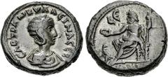 The Beniak Collection of Alexandrian Coinage EGYPT, Alexandria. Tranquillina. Augusta, AD 241-244. Potin Tetradrachm (22mm, 12.08 g, 11h). Dated RY 5 of Gordian III (AD 241/2). Draped bust right, wear