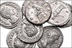 ROMAN. Imperial. Lot of Eight (8) AR Denarii form Divus Marcus Aurelius to Julia Mamaea. Includes: Divus Marcus Aurelius // Commodus // Caracalla // Julia Maesa (2) // Julia Paula // Severus Alexander