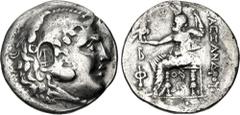 Greek LYCIA, Phaselis. Circa 218/7-186/5 BC. AR Tetradrachm (29.5mm, 15.35 g, 1h). In the name and types of Alexander III of Macedon. Dated CY 2 (217/6 BC). Head of Herakles right, wearing lion skin; 