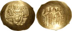 Byzantine John III Ducas (Vatatzes). Emperor of Nicaea, 1222-1254. AV Hyperpyron (27.5mm, 4.10 g, 6h). Magnesia mint. Struck 1232-circa 1254. Christ Pantokrator enthroned facing / Crowned facing figur