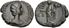 The Beniak Collection of Alexandrian Coinage EGYPT, Alexandria. Orbiana. Augusta, AD 225-227. Potin Tetradrachm (25.5mm, 11.43 g, 11h). Dated RY 6 of Severus Alexander (AD 226/7). Draped bust right, w