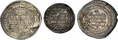 Large Lots ISLAMIC. MISCELLANEOUS. Lot of three (3) AR Dirhams. All coins: UMAYYAD. AR Dirham. Sijistan mint. Dated AH 93 // ABBASID. AR Dirham. Dimashq mint. Dated AH 247 // ZIYARID. AR Dirham. Astar