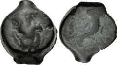 Greek PTOLEMAIC KINGS of EGYPT. temp. Ptolemy VIII to Kleopatra VII. Mid 2nd-1st centuries BC. Æ (10.5mm, 2.41 g, 12h). Paphos mint. Draped bust of Aphrodite right, wearing stephane / Diademed cornuco