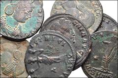 ROMAN. Imperial. Lot of eight (8) Æ Folles of Galeria Valeria. All coins: Diademed and draped bust right / Venus standing facing, head left, lifting drapery and holding apple. Mints include: Thessalon