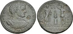 MYSIA, Pergamum. Caracalla. AD 198-217. Æ Medallion (44mm, 40.35 g, 6h). M. Caerelius Attalus, strategus . Struck AD 214/5. Laureate and cuirassed bust right, slight drapery on shoulder; cuirass decor