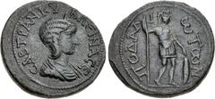 LYCIA, Podalia. Tranquillina. Augusta, AD 241-244. Æ (35mm, 27.80 g, 12h). Draped bust right, wearing stephane / Ares standing right, holding spear and shield. Von Aulock, Münzprägung 286 (same dies);