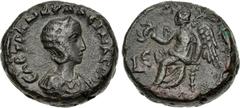 The Beniak Collection of Alexandrian Coinage EGYPT, Alexandria. Tranquillina. Augusta, AD 241-244. Potin Tetradrachm (21mm, 11.70 g, 11h). Dated RY 5 of Gordian III (AD 241/2). Draped bust right, wear