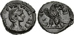 The Beniak Collection of Alexandrian Coinage EGYPT, Alexandria. Severina. Augusta, AD 270-275. Potin Tetradrachm (21mm, 8.97 g, 11h). Dated RY 7 of Aurelian (AD 275). Draped bust right, wearing stepha