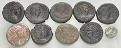Large Lots ROMAN. Provincial. Lot of ten (10) mostly Egyptian BI Tetrdrachms. Includes: Alexandrian tetradrachms of Nero (9). Lot also includes an imitative owl-type AR hemidrachm. Fine to VF, one tet