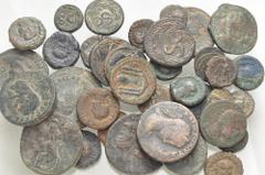 Large Lots ROMAN. Provincial. Lot of thirty-nine (39) bronze issues of the Near East and Egypt. Includes: various cities, rulers, issues, and types (28) // Egypt, Alexandria. Potin Tetradrachm. Variou