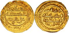 Arabia and Oman Sulayhids. 'Arwa bint Ahmad. AH 484-532 / AD 1091-1137. AV Dinar (22.5mm, 2.38 g, 10h). 'Adan mint. Dated AH 485 (AD 1092/3). In the name of Al-Mukarram Ahmad. Citing the Fatimid calip