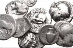 GREEK. Miscellaneous. Lot of Nine (9) AR from Thessaly, Larissa to Corinthia, Corinth. Includes: THESSALY, Larissa. AR Drachm (3) // THESSALY, Pharsalos. AR Drachm (2) // AR Hemidrachm // THESSALY, La