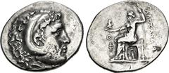 Greek LYCIA, Phaselis. Circa 218/7-186/5 BC. AR Tetradrachm (34mm, 16.28 g, 2h). In the name and types of Alexander III of Macedon. Dated CY 9 (210/09 BC). Head of Herakles right, wearing lion skin; c