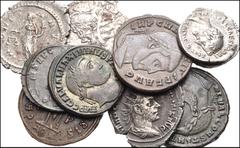 ROMAN. Imperial. Lot of Eleven (11) AR and Æ from Antoninus Pius to Maxentius. Includes: Antoninus Pius. AR Denarius // Caracalla. AR Denarius // Trebonianus Gallus. AR Antoninianus // Gallienus. Anto