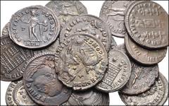 ROMAN. Imperial. Lot of Eighteen (18) Æ Folles from Maximinus II to Constantius Gallus. Includes: Maximinus II // Constantine I (7) // City Commemoratives (2) // Constantine II (4) // Constantius II (