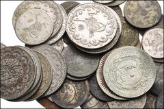 ISLAMIC. Ottoman Empire. Lot of Fifty-two (52) AR and CU. Includes: AR 5 Kuruş (15) // AR 2 Kuruş (9) // AR Kuruş (5) // AR washed CU 10 Para (17) // CU 5 Para (2) // AR washed CU 5 Para. Mostly of 'A