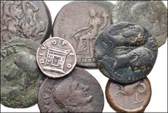 MIXED. Greek-Byzantine. Lot of Twenty-three (23) AR and Æ. Includes: GREEK: Lucania, Thourioi. AR Diobol // Sicily, Himera. Æ Hemilitron // Sicily, Katana(?). Æ // Sicily, Syracuse. Dionysios I. Æ Lit