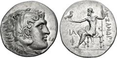 Greek LYCIA, Phaselis. Circa 218/7-186/5 BC. AR Tetradrachm (32mm, 15.33 g, 11h). In the name and types of Alexander III of Macedon. Dated CY 11 (211/0 BC). Head of Herakles right, wearing lion skin /
