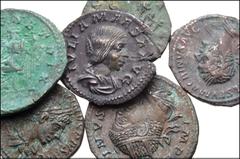 ROMAN. Imperial. Lot of six (6) AR Antoniniani and Denarii from Julia Domna to Orbiana. Includes: Julia Domna. AR Antoninianus // Macrinus. AR Denarius // Elagabalus. AR Antoninianus // AR Denarius //