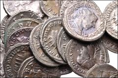 ROMAN. Imperial. Lot of twenty-three (23) AR Antoniniani from Gordian III to Herennia Etruscilla. Includes: Gordian III (15) // Philip I (7) // Herennia Etruscilla. Fine to VF, some porosity and depos