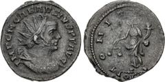 Roman Imperial Carausius. Romano-British Emperor, AD 286-293. Antoninianus (19mm, 3.81 g, 6h). 'C' mint (?). IMP C M CARAVSIVS P F AVG, radiate and draped bust right / MONIT[A AVG] [sic], Moneta, drap