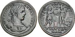 LYDIA, Thyateira. Elagabalus. AD 218-222. Æ Medallion (46mm, 47.47 g, 6h). Tiberius Claudius Stratonicianus, magistrate. AVT KAI M AVP ANTΩNЄINOC, laureate and cuirassed bust right, slight drapery; go