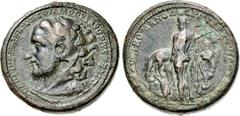 Commodus. AD 177-192. Bimetallic Medallion (44mm, 71.70 g, 12h). Rome mint. Struck November-December AD 192. L · AELIVS · AVRELIVS · COMMODVS AVG PIVS FELIX, head of Commodus as Hercules, wearing lion