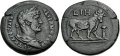 The Beniak Collection of Alexandrian Coinage EGYPT, Alexandria. Hadrian. AD 117-138. Æ Diobol (25mm, 10.18 g, 12h). Dated RY 18 (AD 133/4). Laureate, draped, and cuirassed bust right, seen from behind