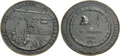 World Medals ITALY, Repubblica Bresciana. 1797. Cast Æ Medal (61mm, 52.19 g, 12h). Storming of the Palazzo di Broletto. By Giuseppe Salwirck. Dated 18 March 1797. PRESA DEL PALAZZO DI BOLETTO, scene o